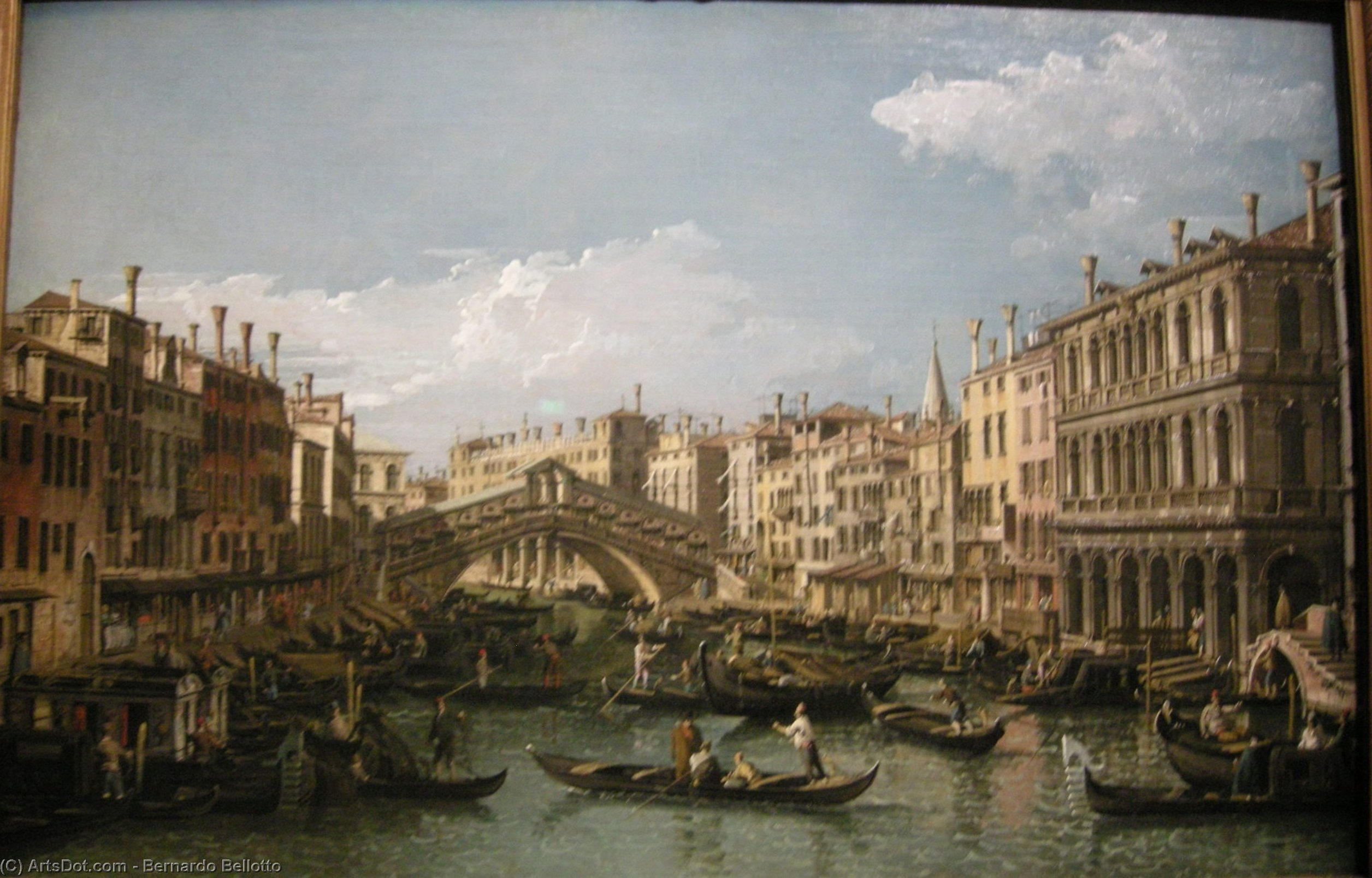 Wikioo.org - The Encyclopedia of Fine Arts - Painting, Artwork by Bernardo Bellotto - Grand canal, view from north
