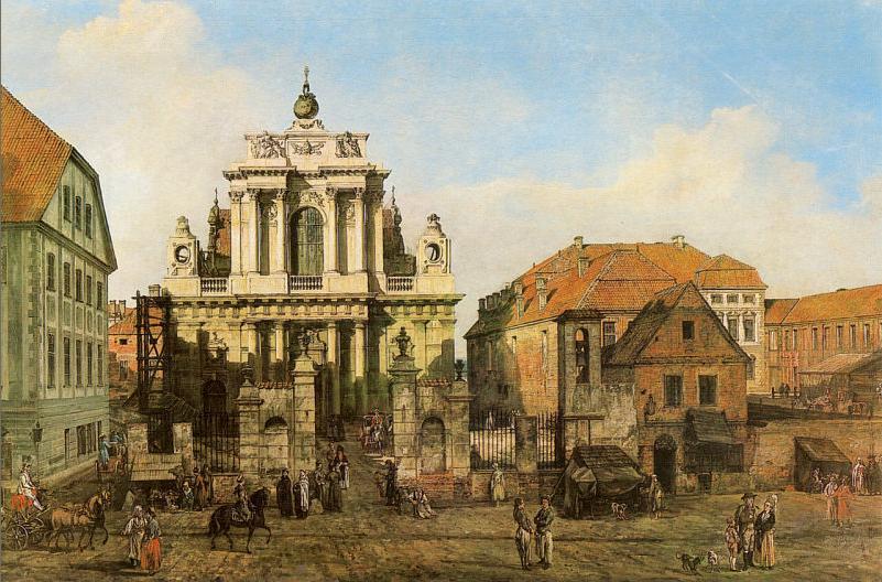 Wikioo.org - The Encyclopedia of Fine Arts - Painting, Artwork by Bernardo Bellotto - Carmelite Church in Warsaw