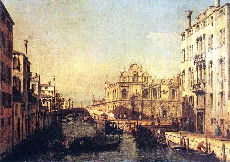 Wikioo.org - The Encyclopedia of Fine Arts - Painting, Artwork by Bernardo Bellotto - The Scuola of San Marco