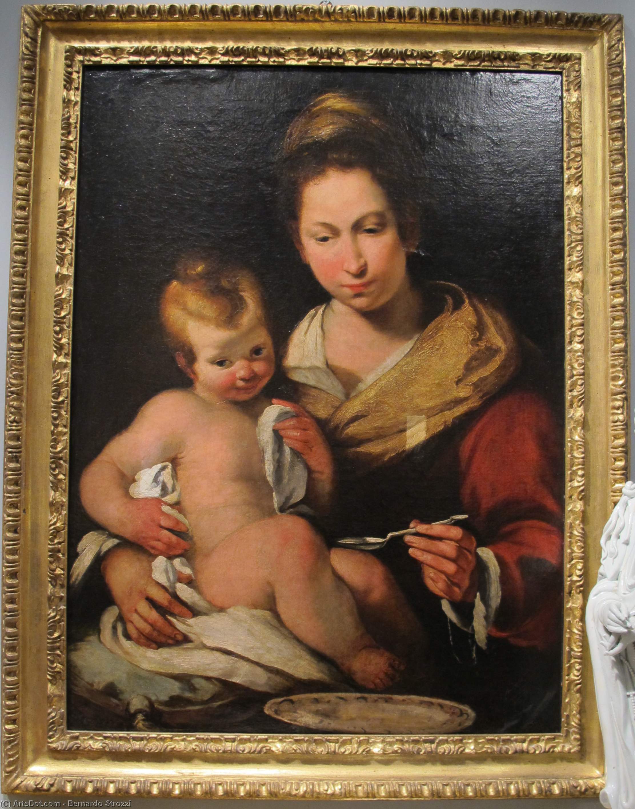 Wikioo.org – L'Enciclopedia delle Belle Arti - Pittura, Opere di Bernardo Strozzi - Madonna della pappa