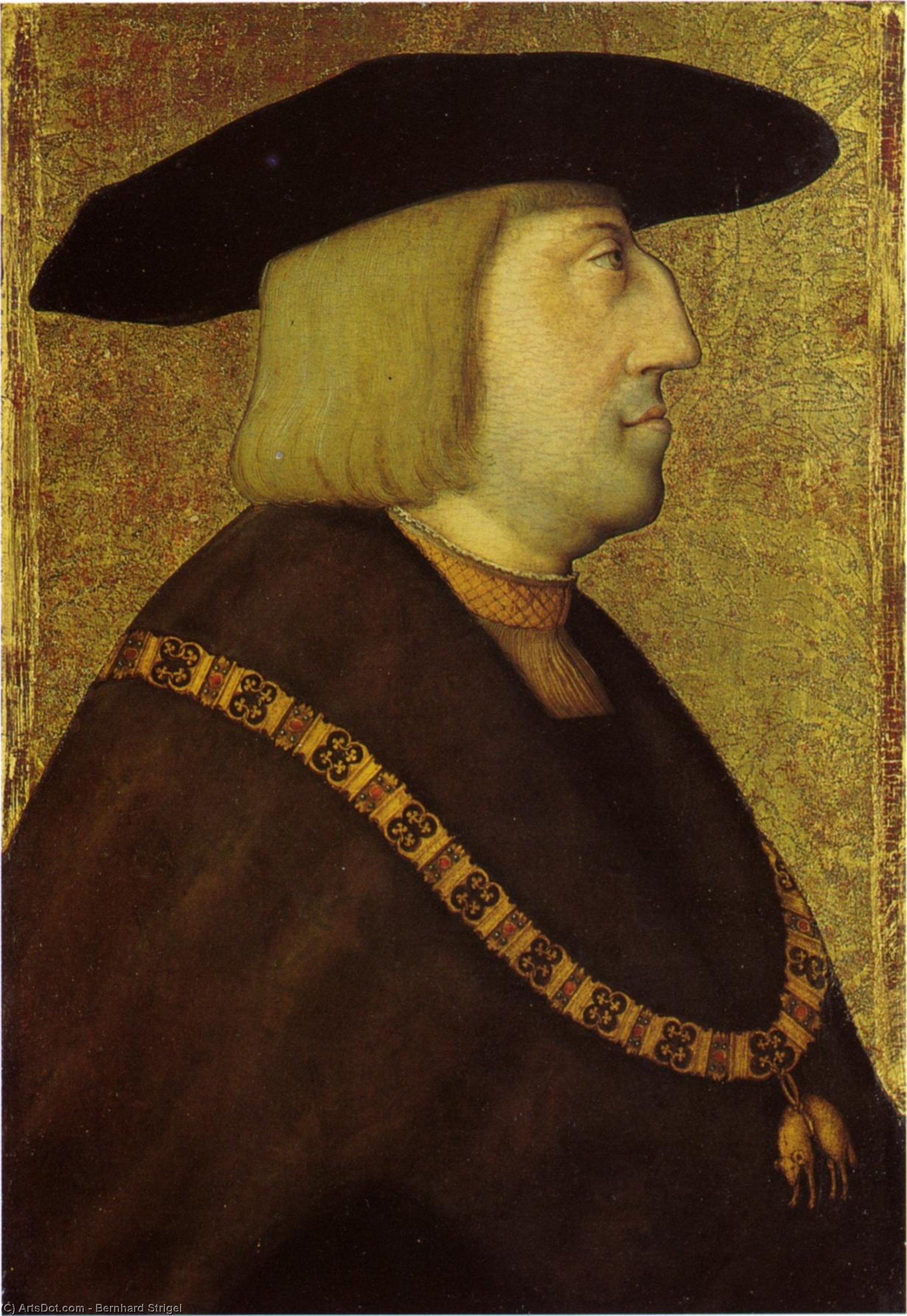 Wikioo.org - The Encyclopedia of Fine Arts - Painting, Artwork by Bernhard Strigel - Portrait of the Emperor Maximilian I