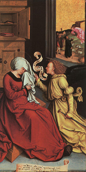 Wikioo.org - The Encyclopedia of Fine Arts - Painting, Artwork by Bernhard Strigel - The Announcement to Anne and Joachim