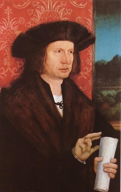 Wikioo.org - The Encyclopedia of Fine Arts - Painting, Artwork by Bernhard Strigel - Portrait of Georg Tannstetter (Collimitius)
