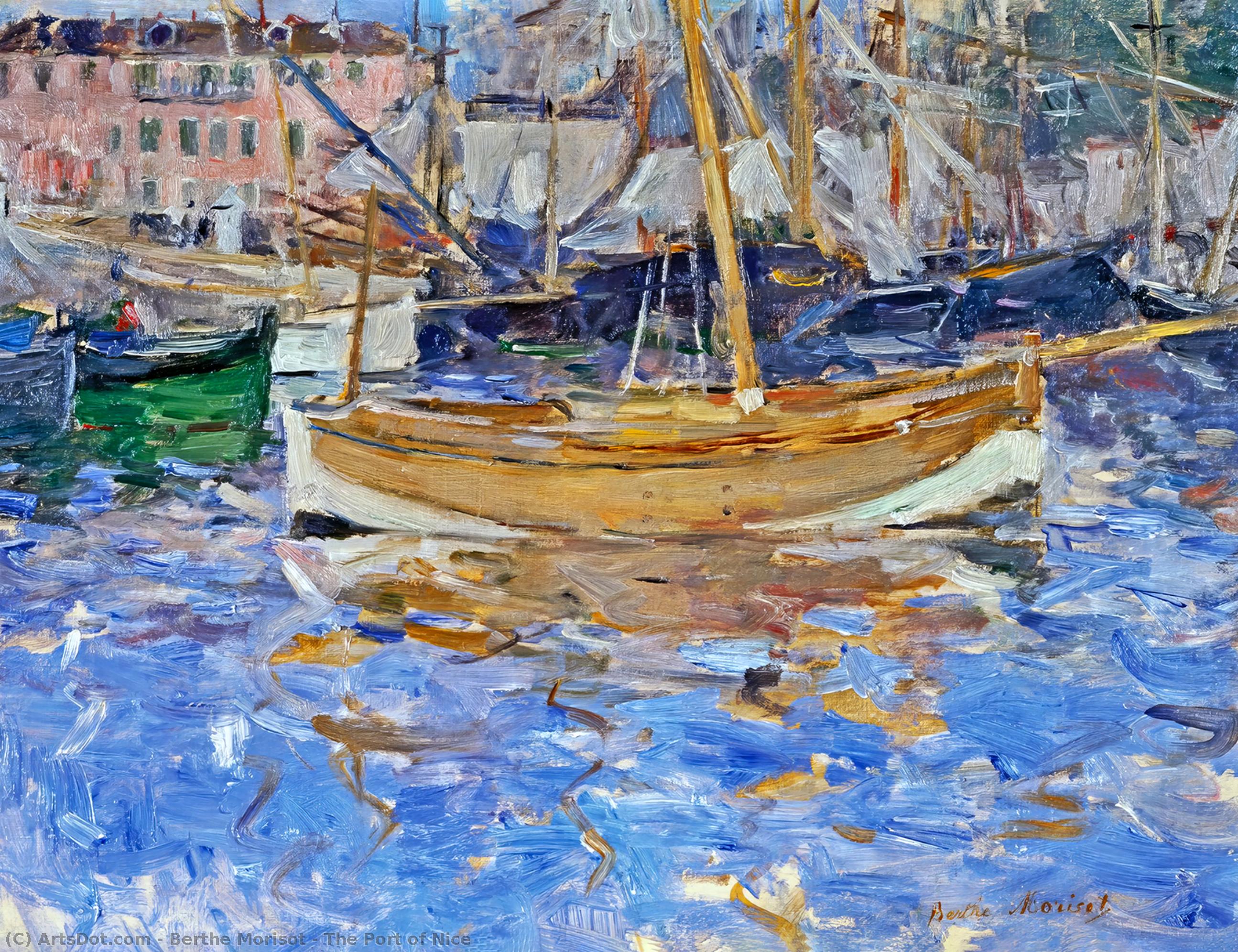 Wikioo.org - สารานุกรมวิจิตรศิลป์ - จิตรกรรม Berthe Morisot - The Port of Nice