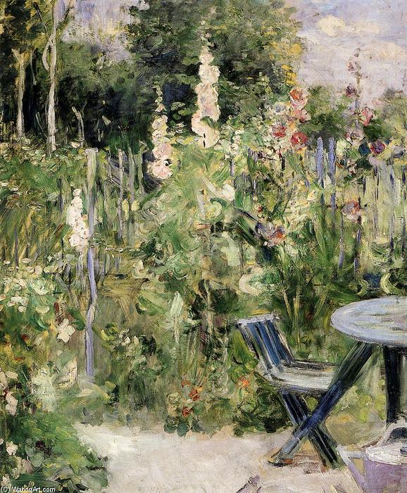 Wikioo.org - The Encyclopedia of Fine Arts - Painting, Artwork by Berthe Morisot - Roses Tremieres (Hollyhocks)