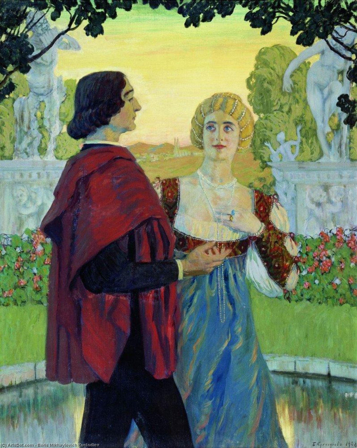 Wikioo.org - The Encyclopedia of Fine Arts - Painting, Artwork by Boris Mikhaylovich Kustodiev - Poetry