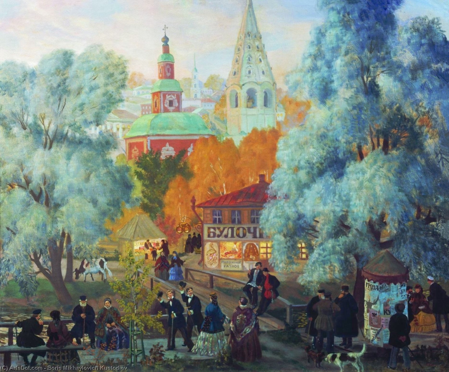 Wikioo.org - The Encyclopedia of Fine Arts - Painting, Artwork by Boris Mikhaylovich Kustodiev - Province