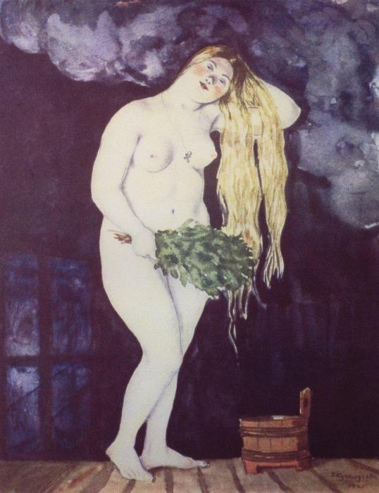 Wikioo.org - The Encyclopedia of Fine Arts - Painting, Artwork by Boris Mikhaylovich Kustodiev - Russian Venus