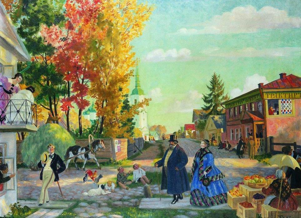 Wikioo.org - The Encyclopedia of Fine Arts - Painting, Artwork by Boris Mikhaylovich Kustodiev - Autumn festivities