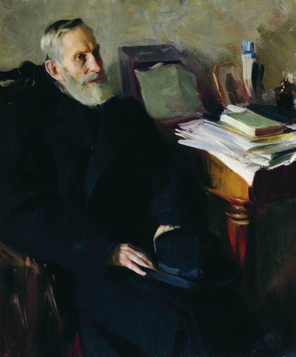 Wikioo.org - The Encyclopedia of Fine Arts - Painting, Artwork by Boris Mikhaylovich Kustodiev - Portrait of Stjepan Nikolsky, uncle of the artist