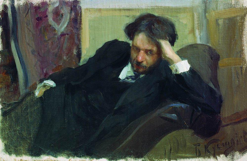 Wikioo.org - The Encyclopedia of Fine Arts - Painting, Artwork by Boris Mikhaylovich Kustodiev - Portrait of D.F. Bogoslovsky