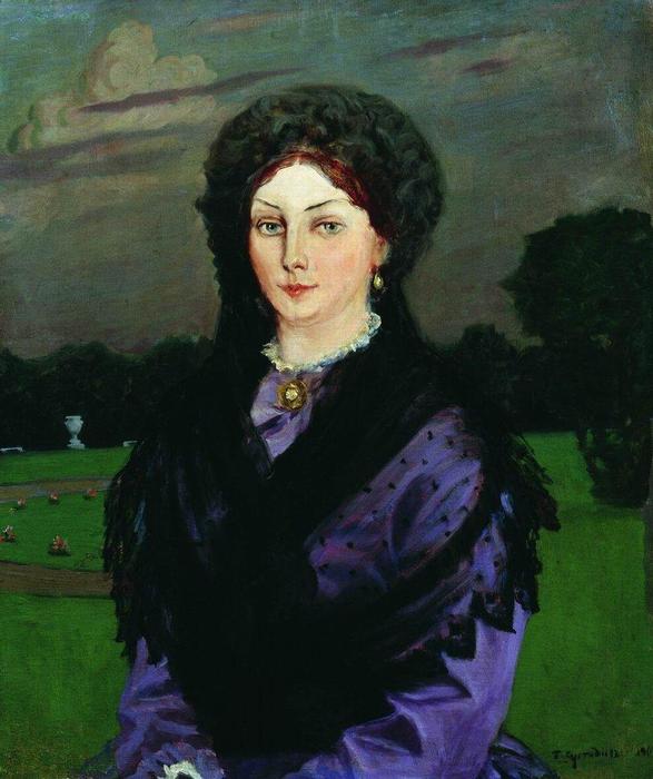 Wikioo.org - The Encyclopedia of Fine Arts - Painting, Artwork by Boris Mikhaylovich Kustodiev - Portrait of a Woman