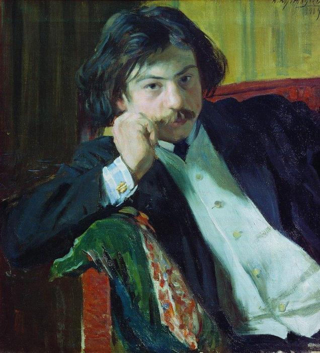 WikiOO.org - Εγκυκλοπαίδεια Καλών Τεχνών - Ζωγραφική, έργα τέχνης Boris Mikhaylovich Kustodiev - Portrait of Y.I. Lavrin