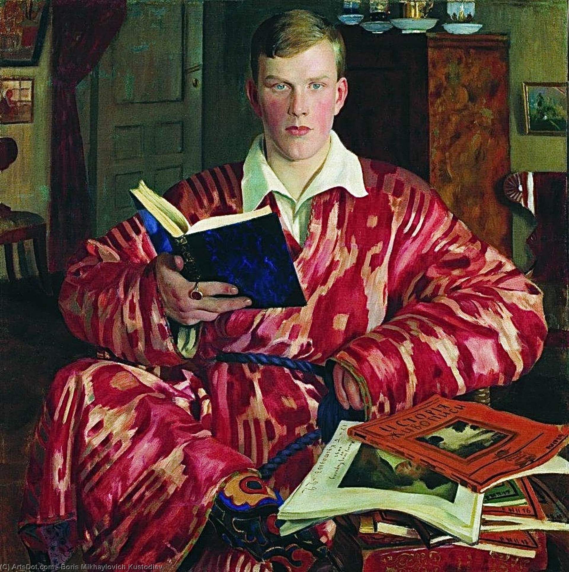 WikiOO.org - Εγκυκλοπαίδεια Καλών Τεχνών - Ζωγραφική, έργα τέχνης Boris Mikhaylovich Kustodiev - Portrait of K.B. Kustodiev