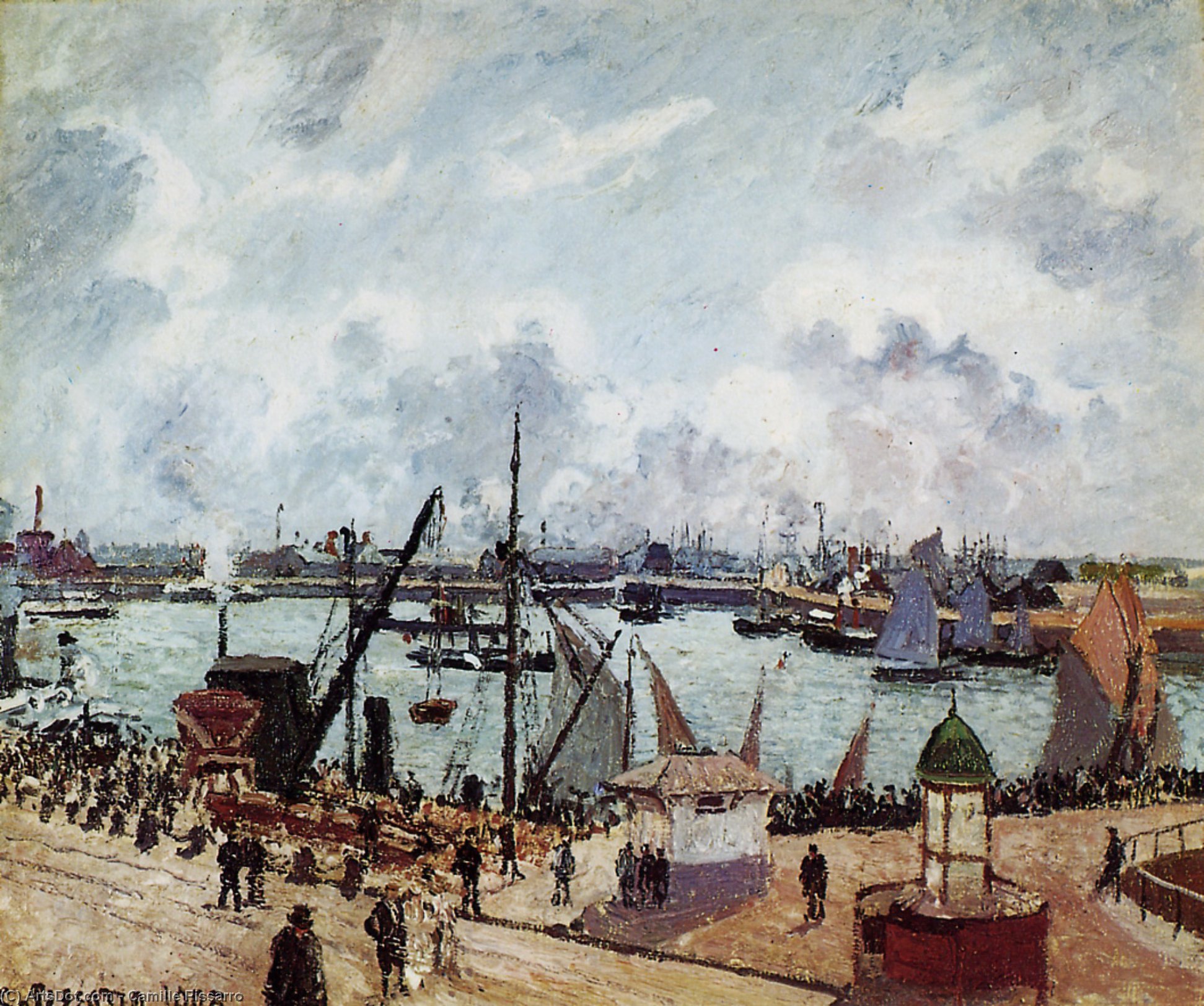 WikiOO.org - אנציקלופדיה לאמנויות יפות - ציור, יצירות אמנות Camille Pissarro - Outer harbour of Le Havre