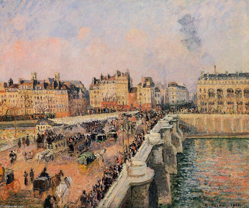 Wikioo.org - The Encyclopedia of Fine Arts - Painting, Artwork by Camille Pissarro - The Pont Neuf, Afternoon