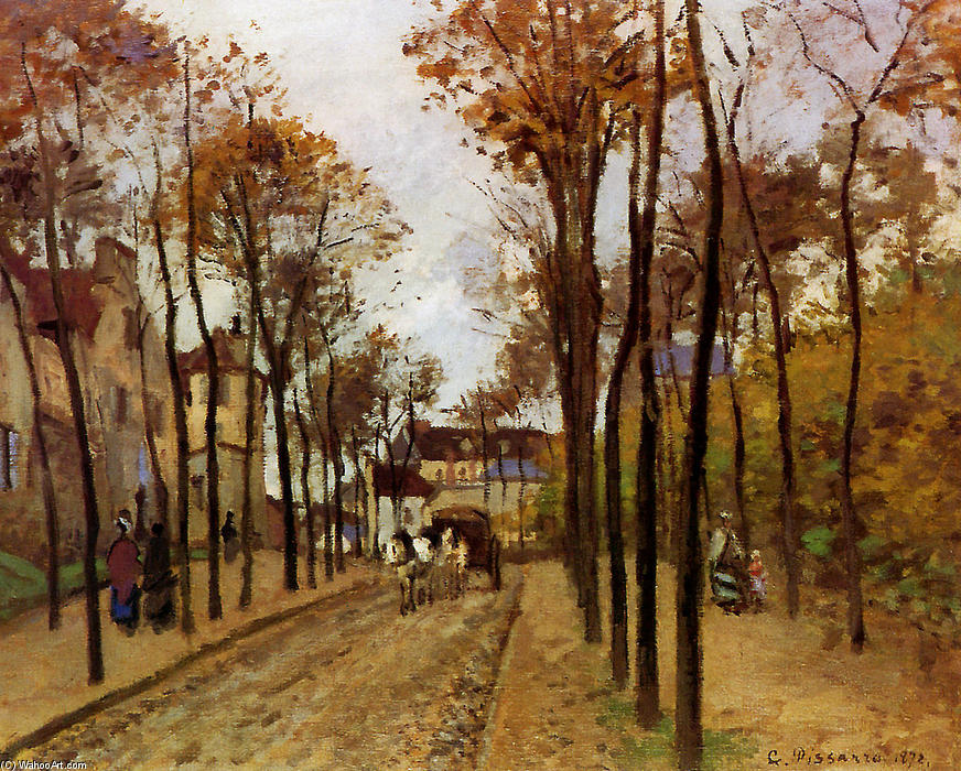 WikiOO.org - Encyclopedia of Fine Arts - Maľba, Artwork Camille Pissarro - Boulevard des Fosses. Pontoise