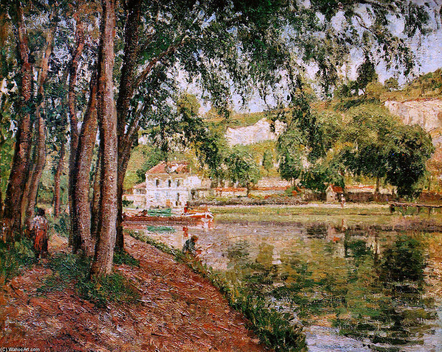 Wikioo.org - The Encyclopedia of Fine Arts - Painting, Artwork by Camille Pissarro - Road along the Loing canal