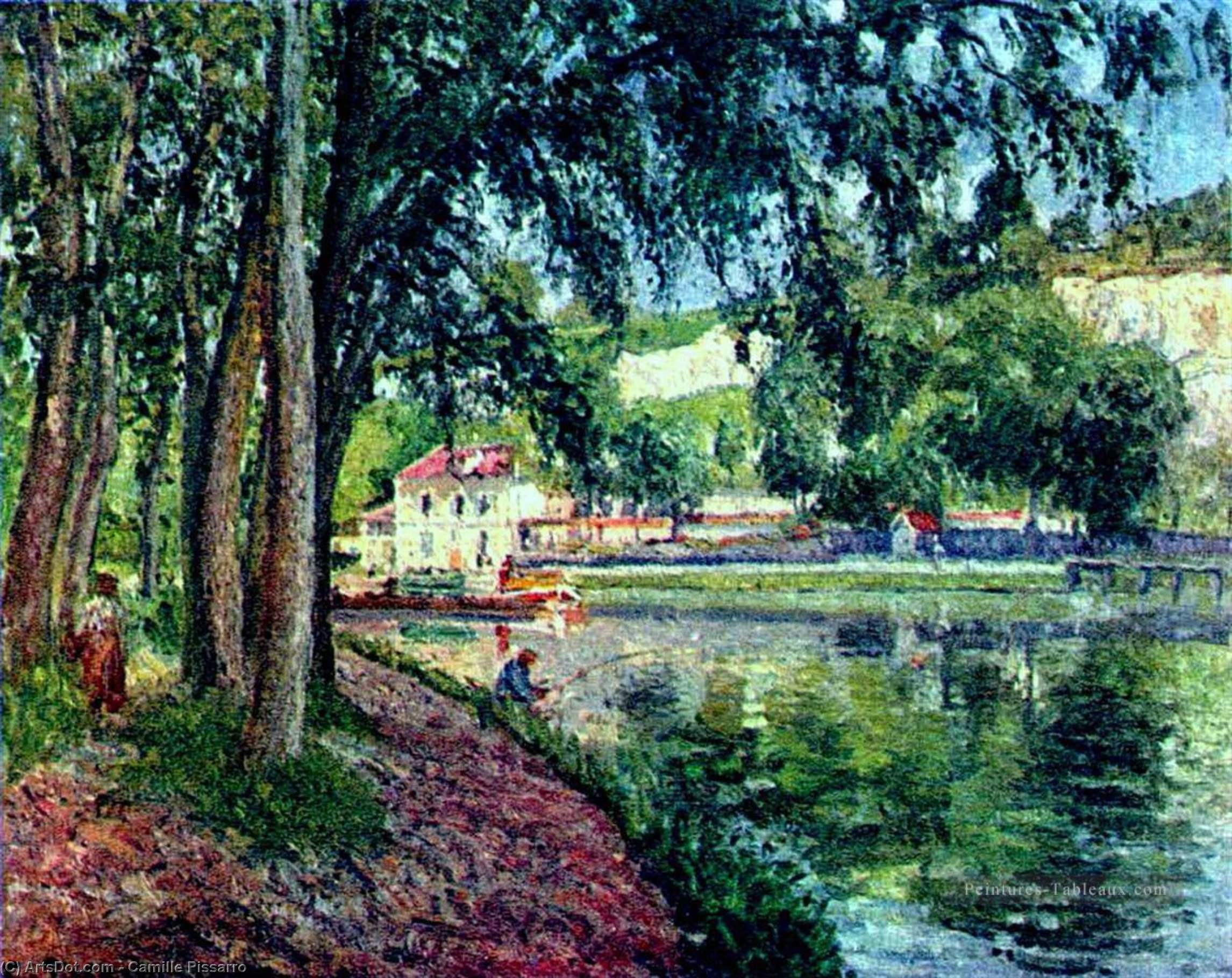 Wikioo.org - The Encyclopedia of Fine Arts - Painting, Artwork by Camille Pissarro - Summer Fishing
