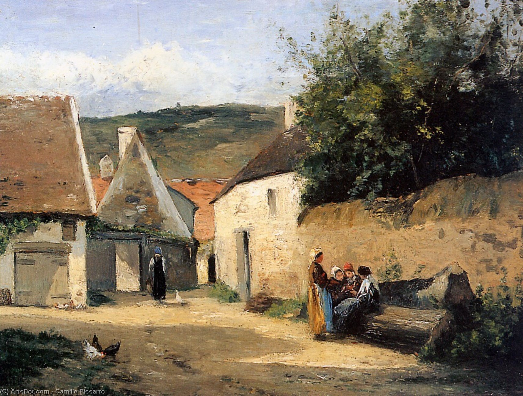 WikiOO.org - Εγκυκλοπαίδεια Καλών Τεχνών - Ζωγραφική, έργα τέχνης Camille Pissarro - Jacob Coin de village