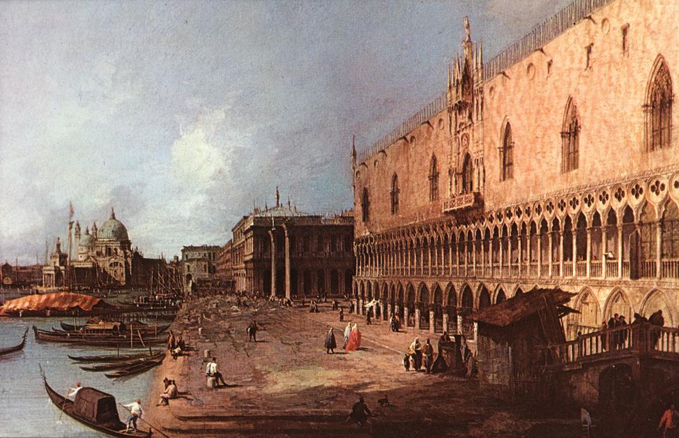 WikiOO.org - Енциклопедия за изящни изкуства - Живопис, Произведения на изкуството Giovanni Antonio Canal (Canaletto) - Doge's Palace