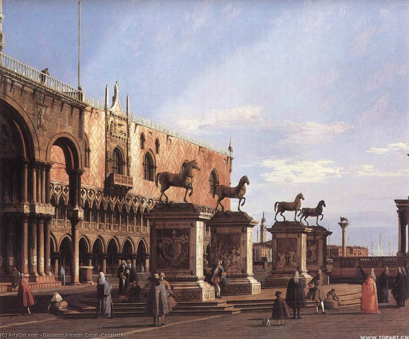 WikiOO.org – 美術百科全書 - 繪畫，作品 Giovanni Antonio Canal (Canaletto) - 随想曲 : 马 圣 马尔科  在 皮亚泽塔