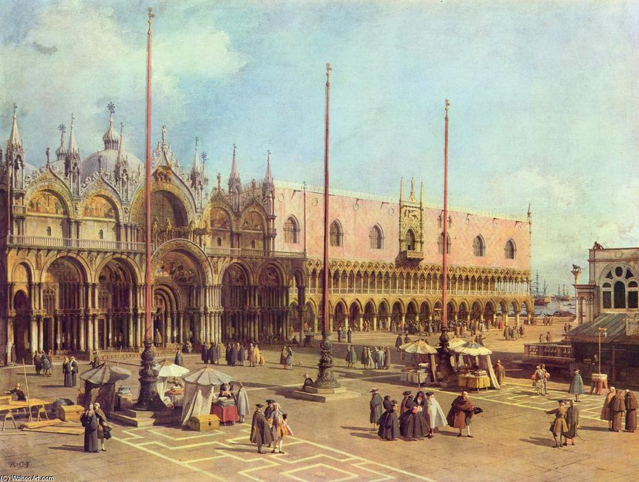 Wikioo.org - The Encyclopedia of Fine Arts - Painting, Artwork by Giovanni Antonio Canal (Canaletto) - San Marco Square (Venice)