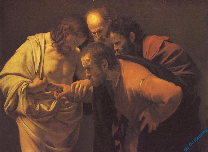 Wikioo.org - The Encyclopedia of Fine Arts - Painting, Artwork by Caravaggio (Michelangelo Merisi) - Incredulity of Saint Thomas