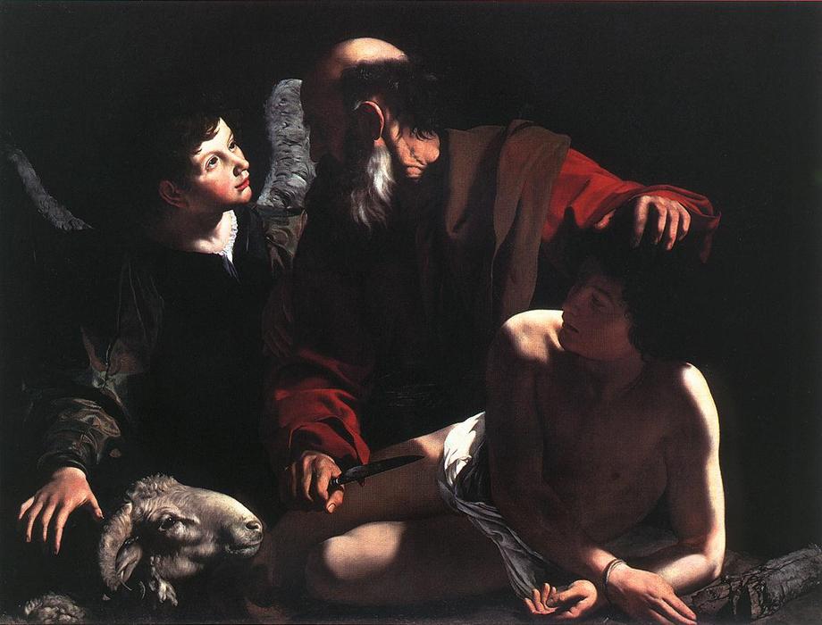 Wikioo.org - Die Enzyklopädie bildender Kunst - Malerei, Kunstwerk von Caravaggio (Michelangelo Merisi) - Opferung Isaaks