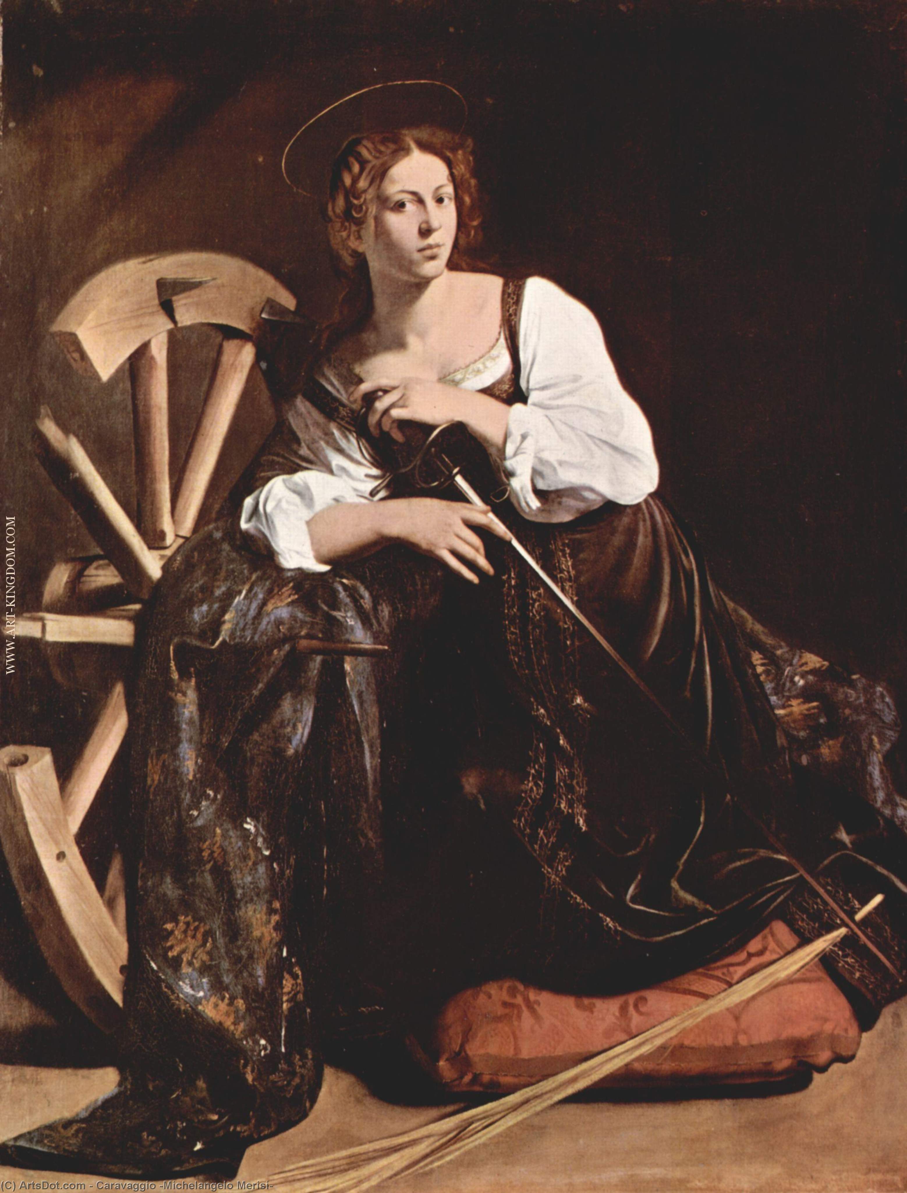 WikiOO.org - Енциклопедия за изящни изкуства - Живопис, Произведения на изкуството Caravaggio (Michelangelo Merisi) - Saint Catherine of Alexandria