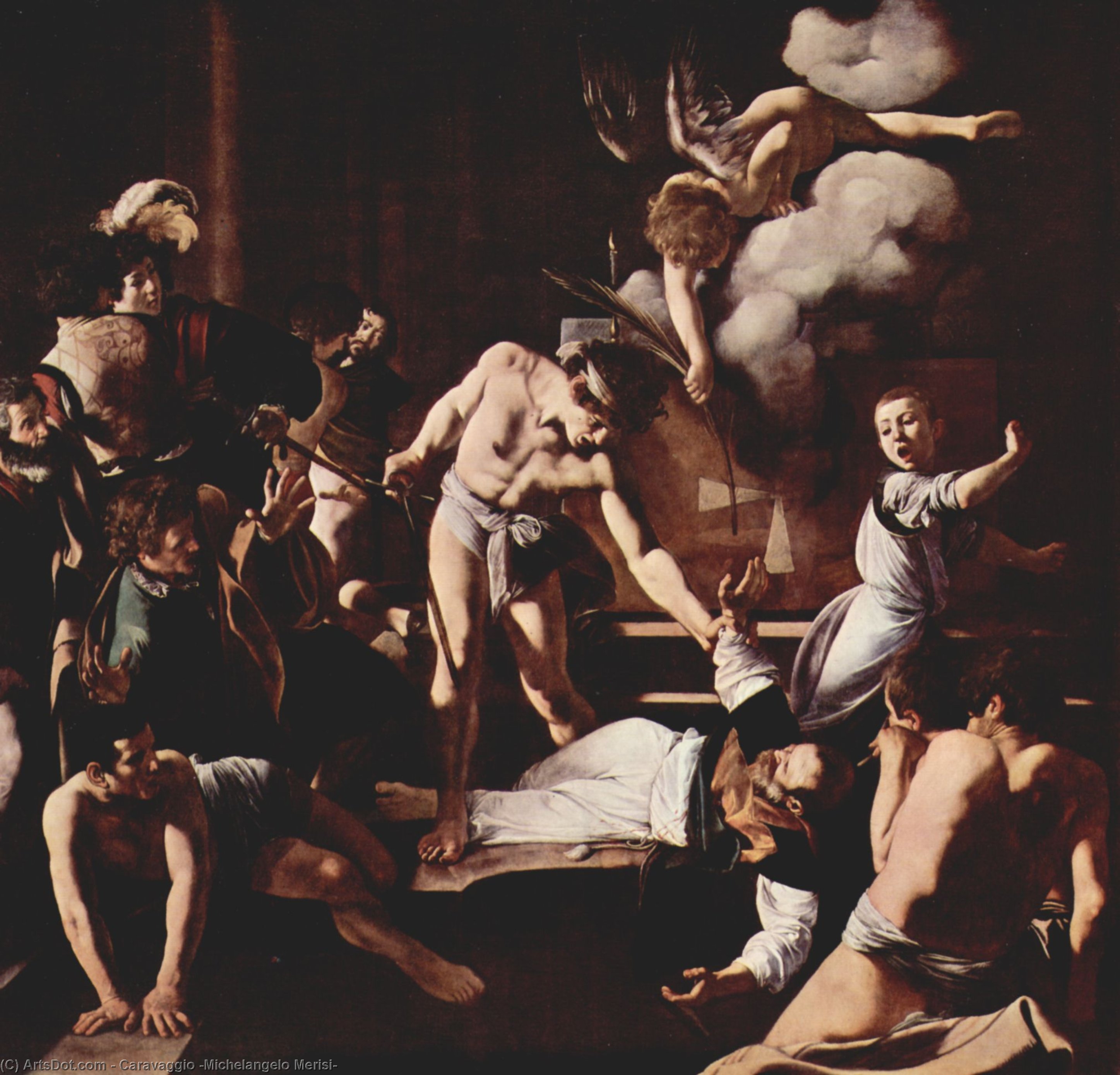 Wikioo.org – L'Enciclopedia delle Belle Arti - Pittura, Opere di Caravaggio (Michelangelo Merisi) - martirio di san matteo