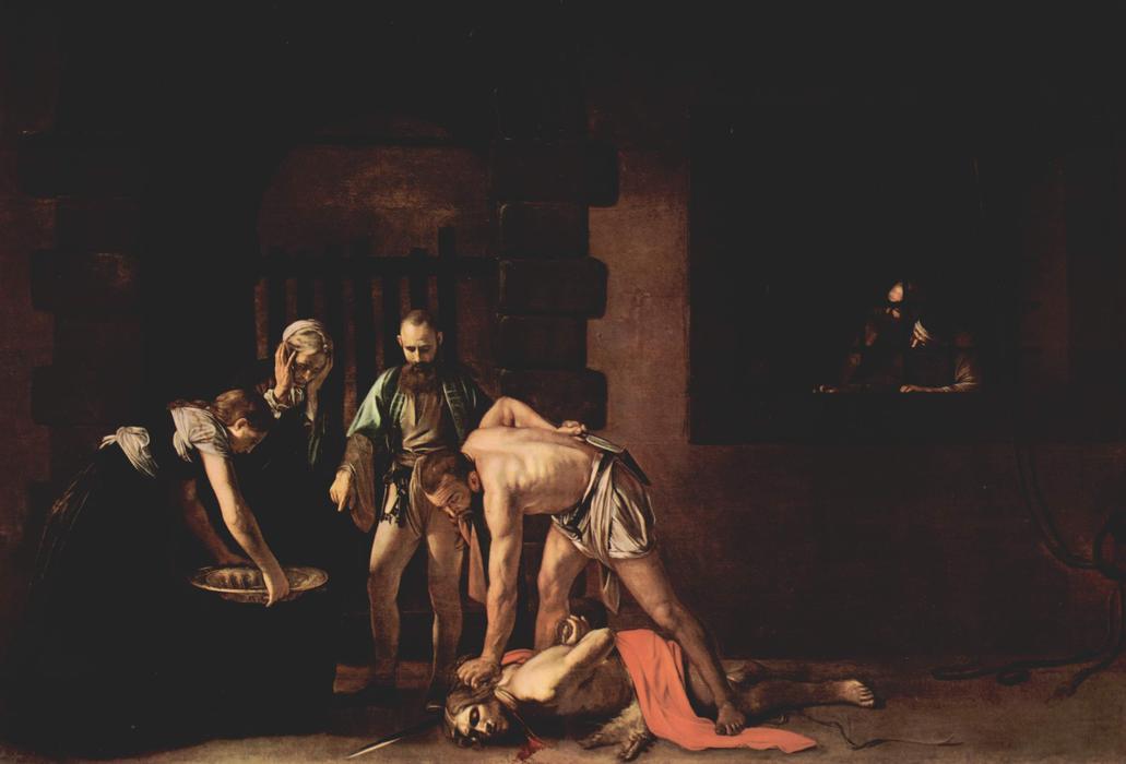 WikiOO.org - Енциклопедия за изящни изкуства - Живопис, Произведения на изкуството Caravaggio (Michelangelo Merisi) - Beheading of Saint John the Baptist