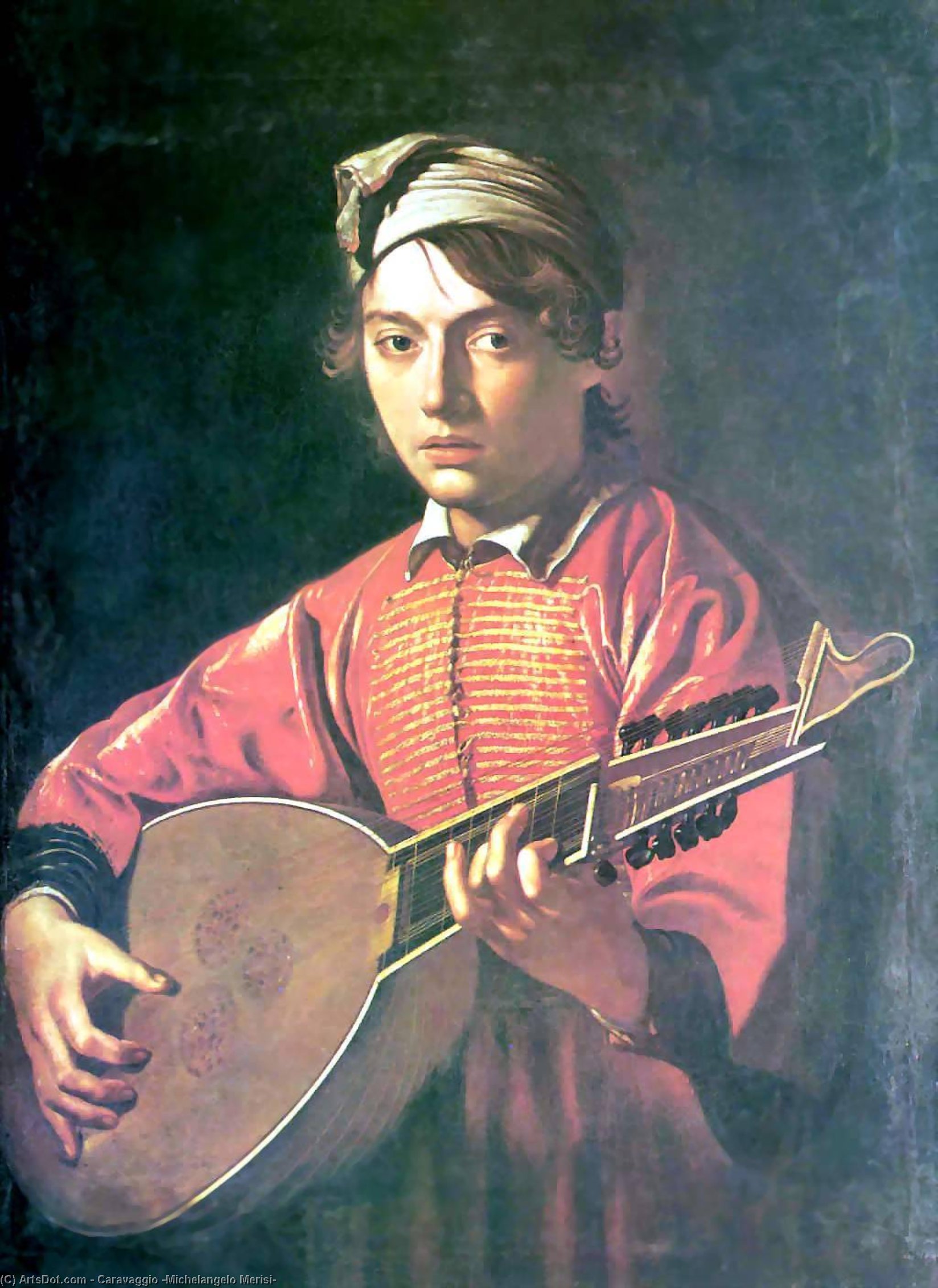 Wikioo.org - The Encyclopedia of Fine Arts - Painting, Artwork by Caravaggio (Michelangelo Merisi) - The lute player