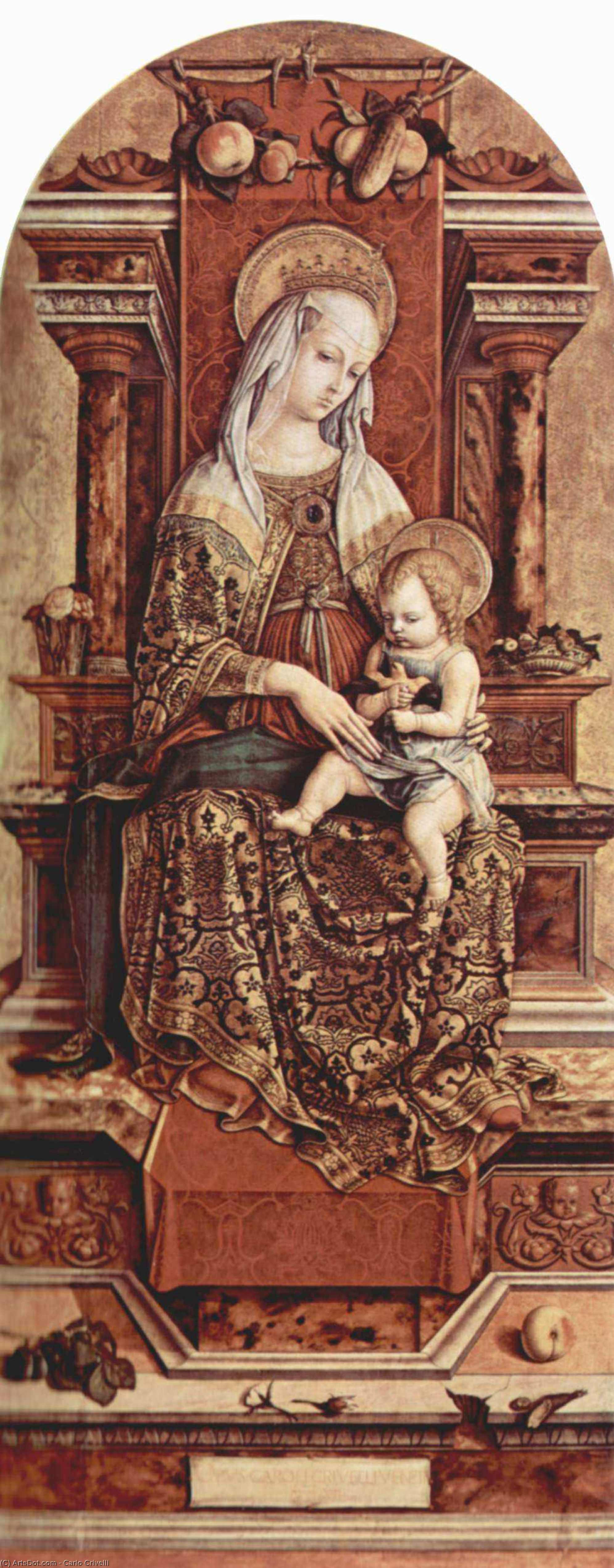 Wikioo.org - สารานุกรมวิจิตรศิลป์ - จิตรกรรม Carlo Crivelli - Enthroned Madonna