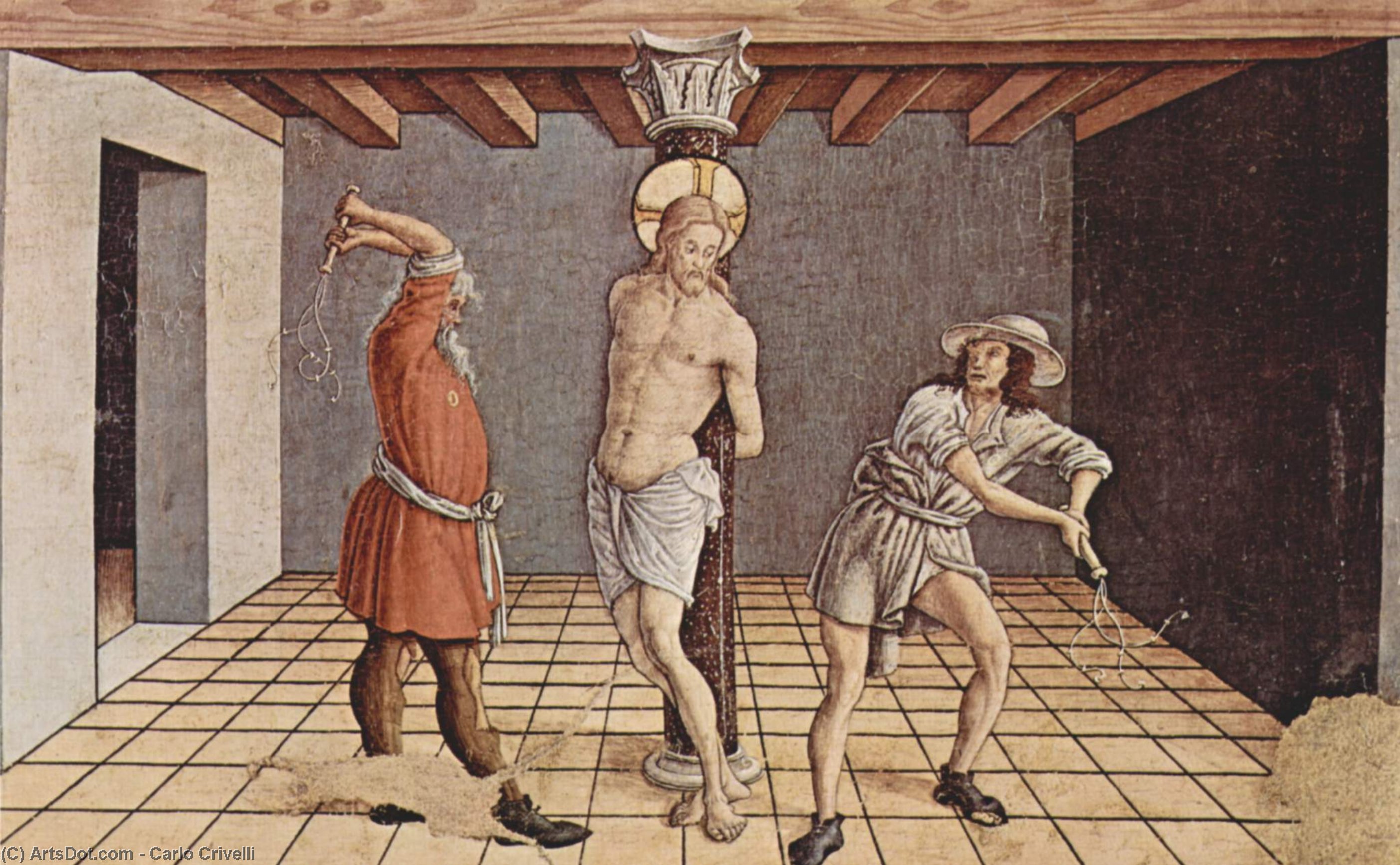 Wikioo.org - The Encyclopedia of Fine Arts - Painting, Artwork by Carlo Crivelli - Flagellation of Christ