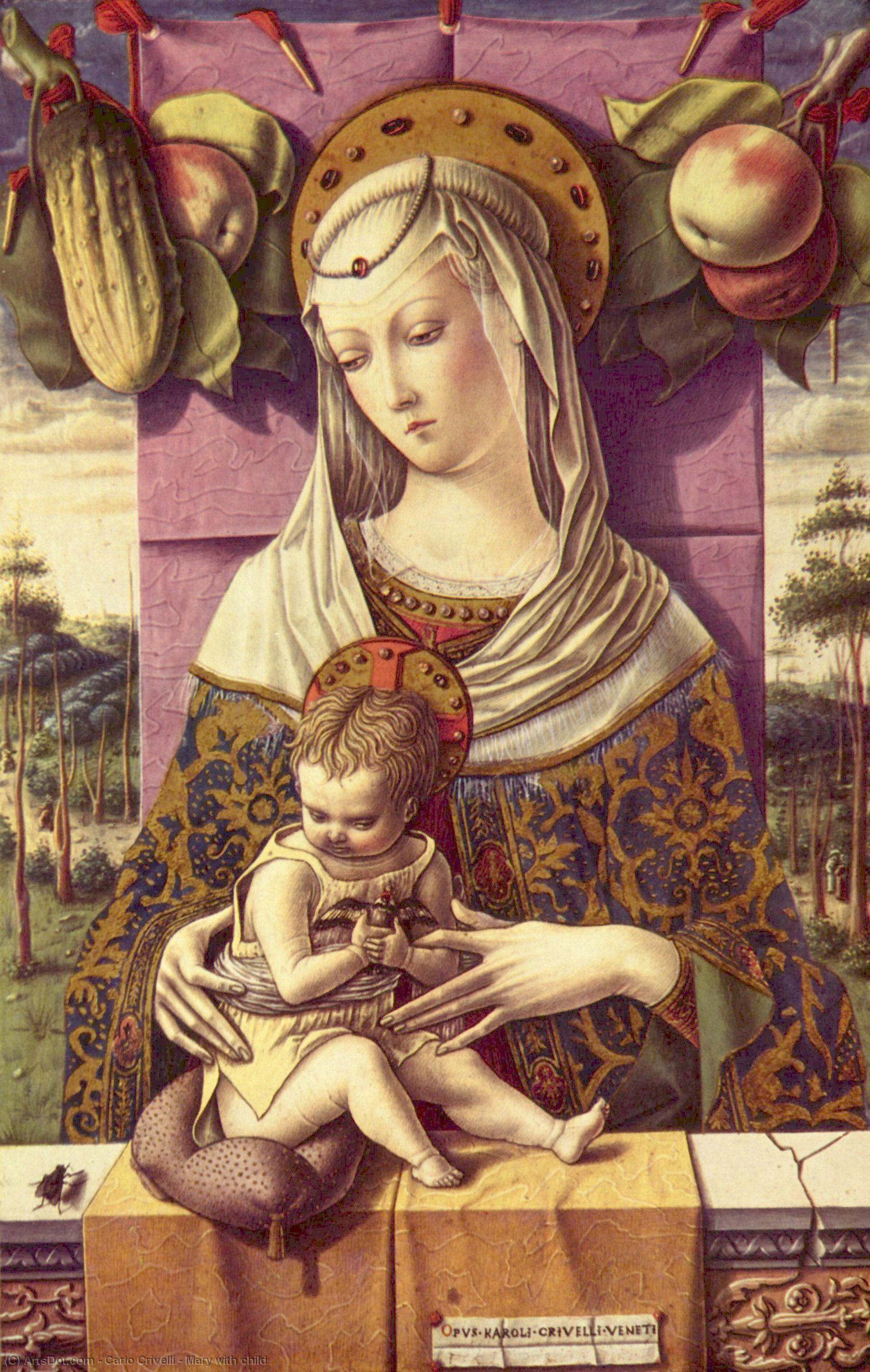 Wikioo.org - The Encyclopedia of Fine Arts - Painting, Artwork by Carlo Crivelli - Mary with child