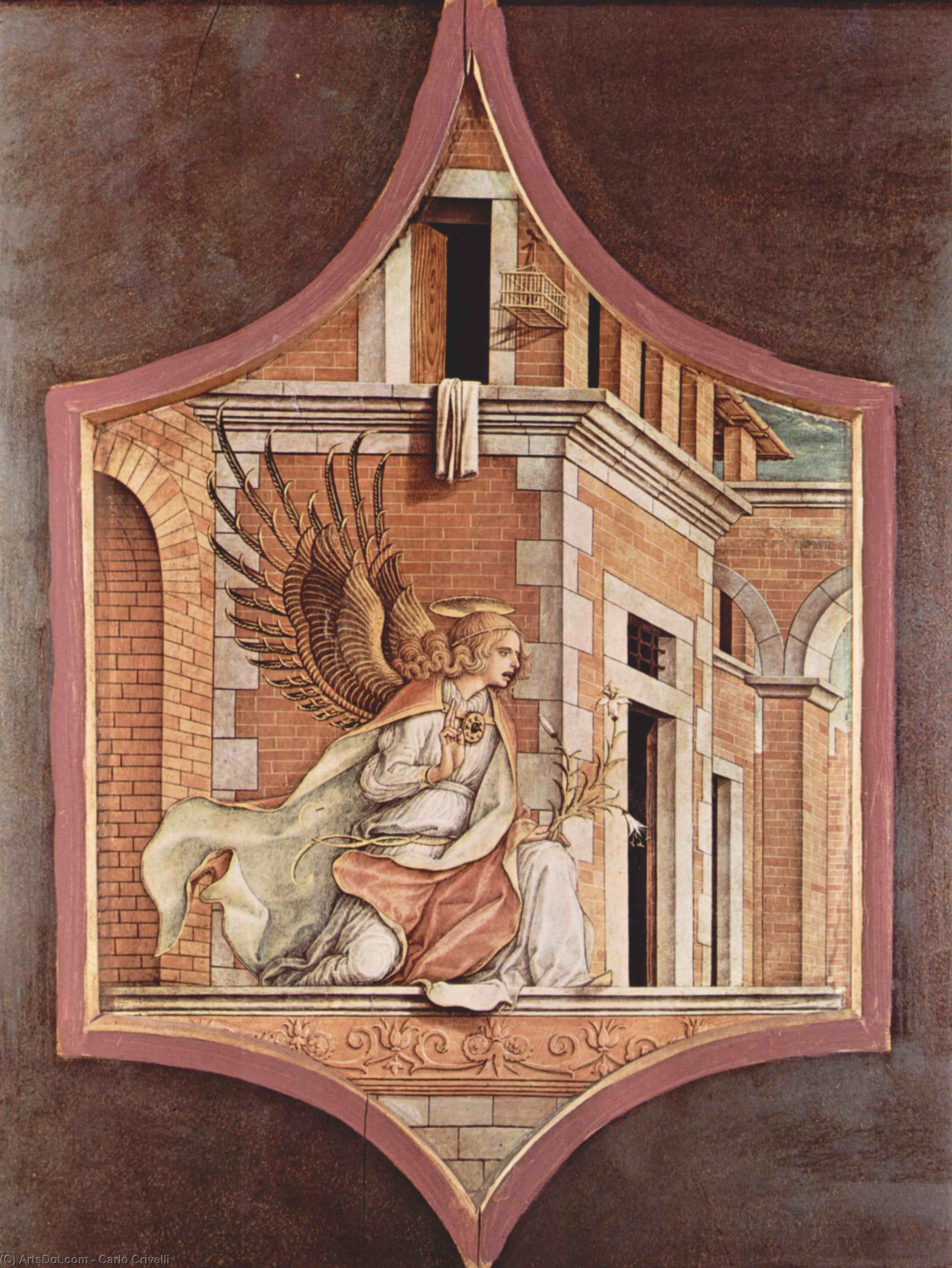 Wikioo.org – L'Enciclopedia delle Belle Arti - Pittura, Opere di Carlo Crivelli - annunciazione angelo
