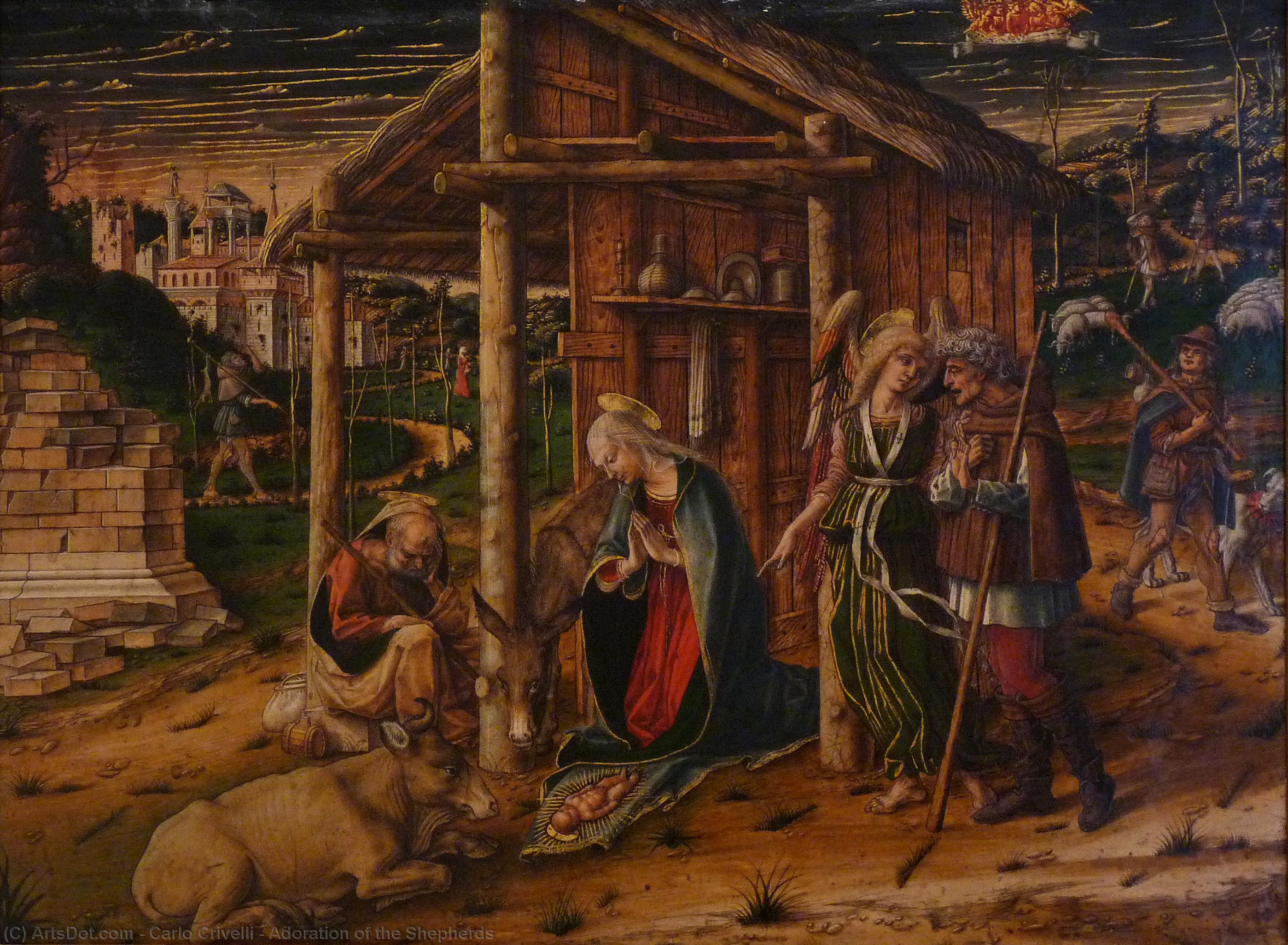 Wikioo.org - Encyklopedia Sztuk Pięknych - Malarstwo, Grafika Carlo Crivelli - Adoration of the Shepherds