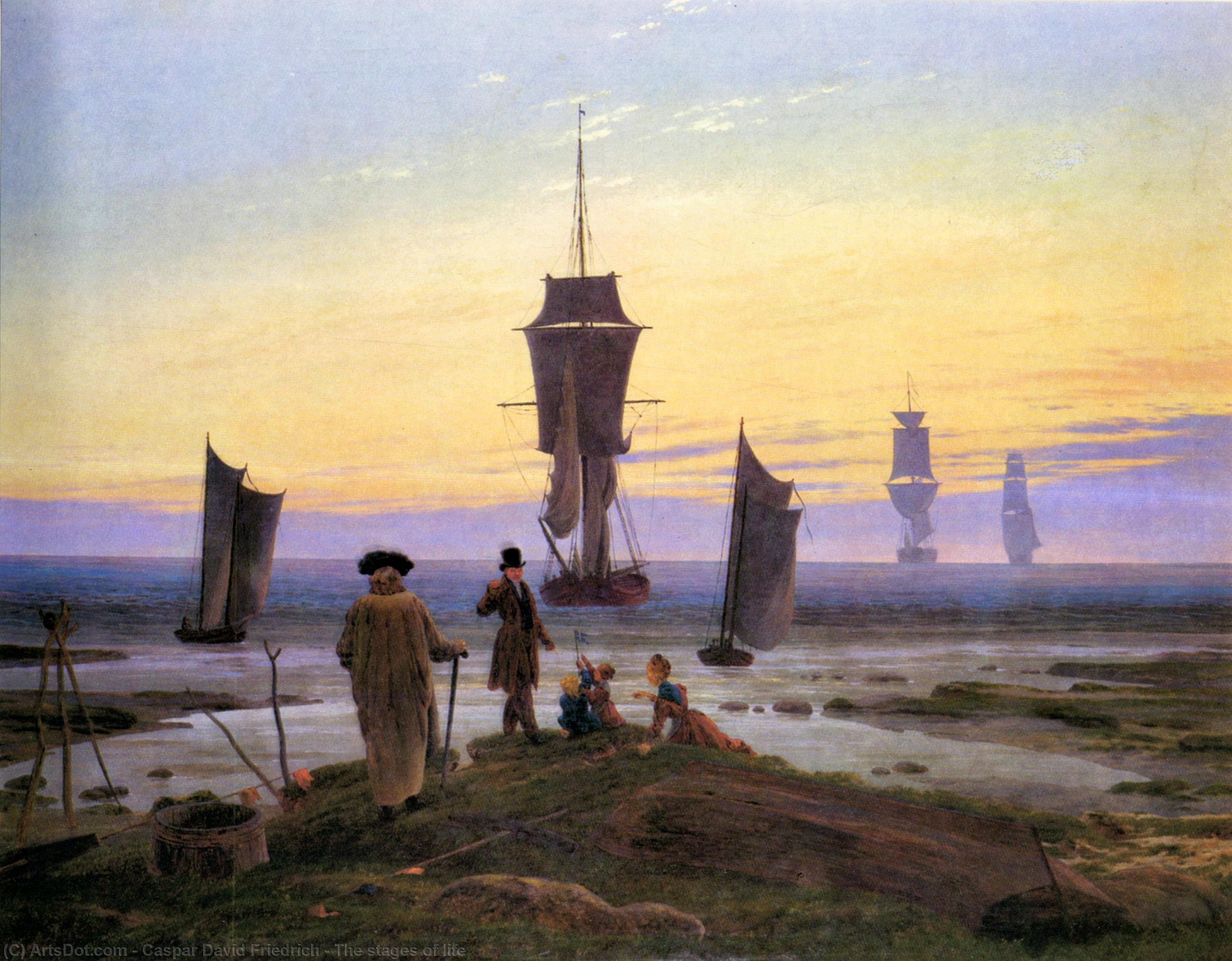 Wikioo.org - The Encyclopedia of Fine Arts - Painting, Artwork by Caspar David Friedrich - The stages of life