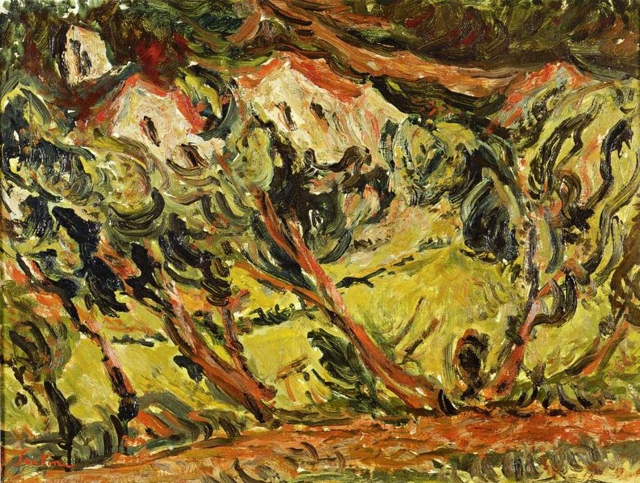 Wikioo.org - The Encyclopedia of Fine Arts - Painting, Artwork by Chaim Soutine - Ceret Landscape