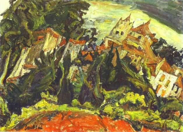 Wikioo.org - The Encyclopedia of Fine Arts - Painting, Artwork by Chaim Soutine - Houses at Ceret