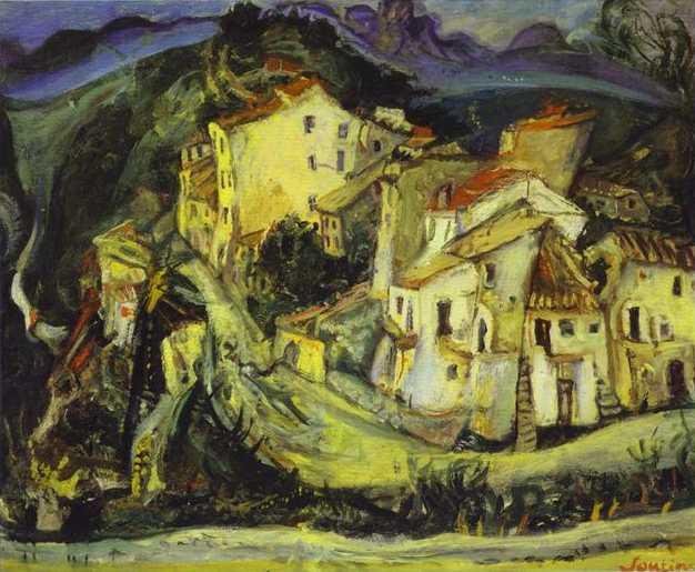 Wikioo.org - The Encyclopedia of Fine Arts - Painting, Artwork by Chaim Soutine - Houses of Cagnes