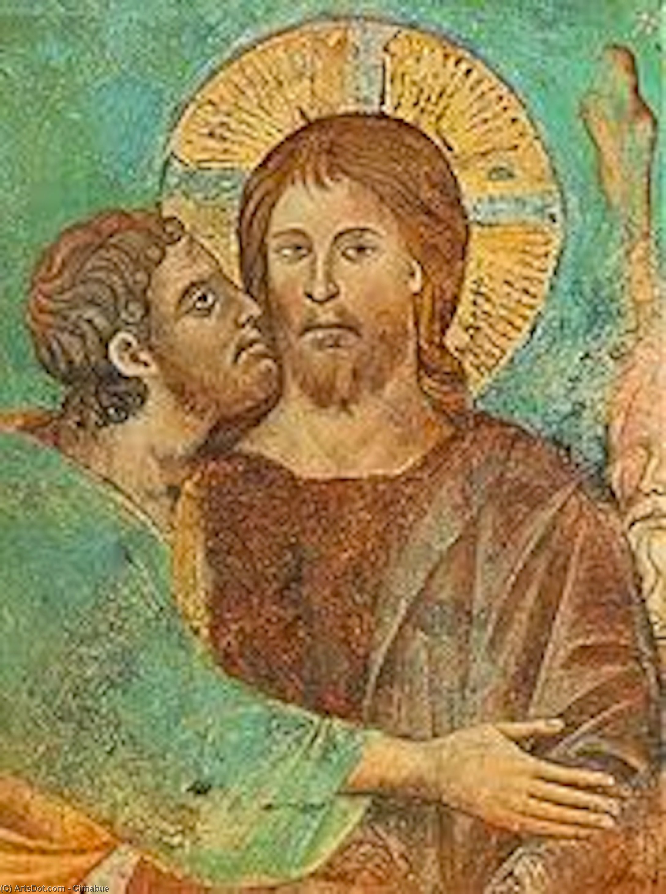 Wikioo.org – L'Enciclopedia delle Belle Arti - Pittura, Opere di Cimabue - Kristi gripande ( particolare )