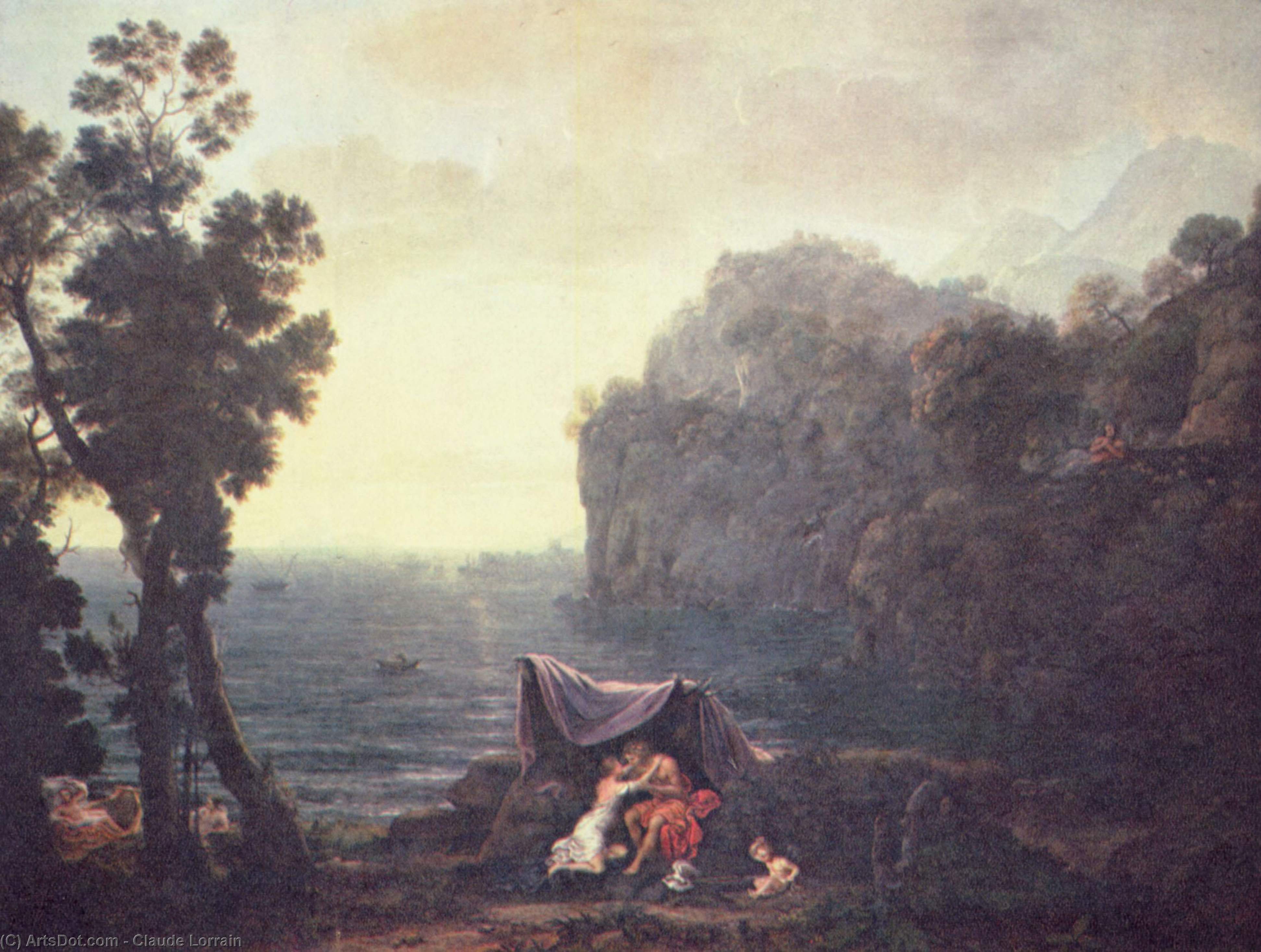 Wikioo.org - The Encyclopedia of Fine Arts - Painting, Artwork by Claude Lorrain (Claude Gellée) - Acis and Galatea