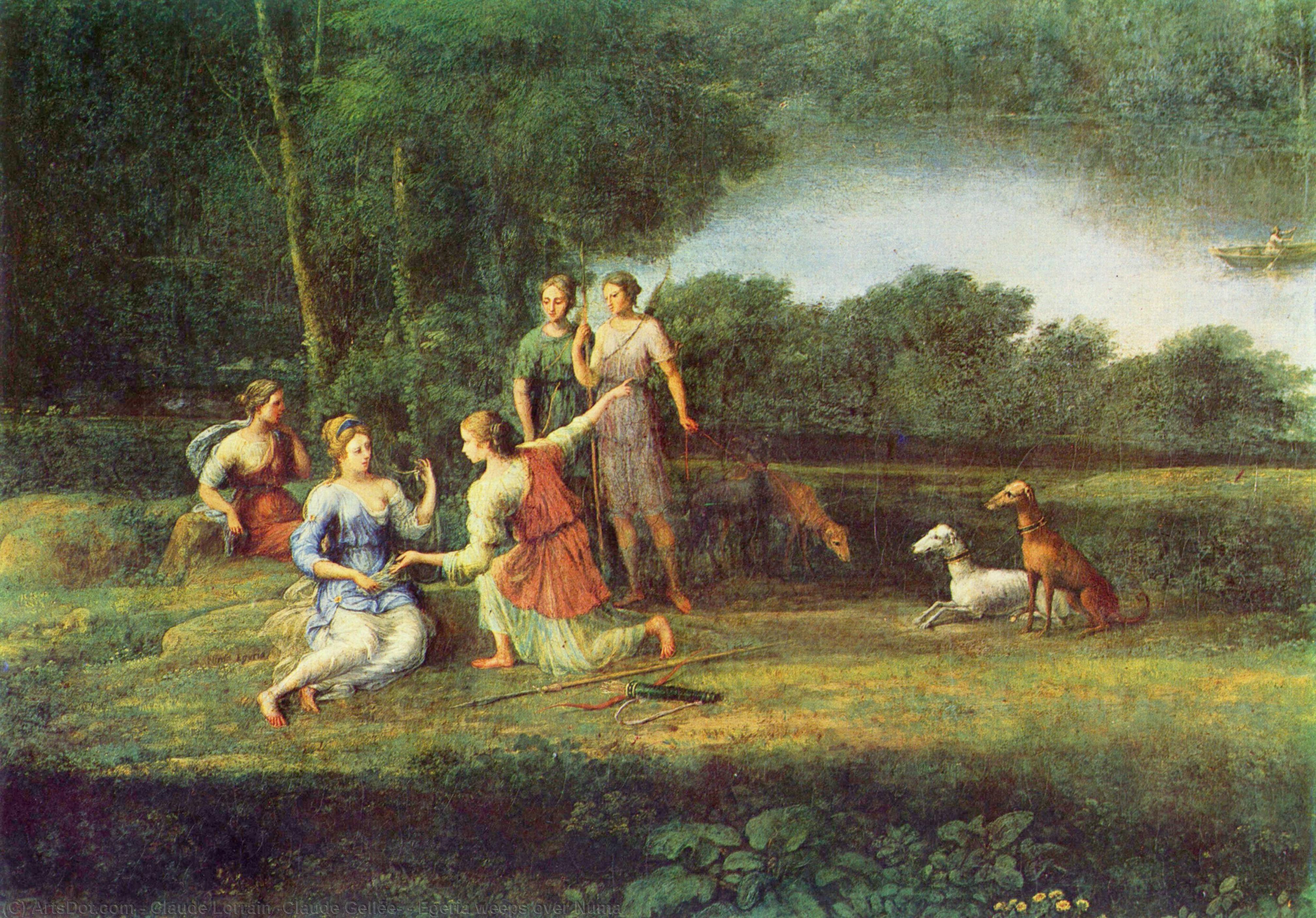 Wikioo.org – L'Enciclopedia delle Belle Arti - Pittura, Opere di Claude Lorrain (Claude Gellée) - Egeria piange Numa