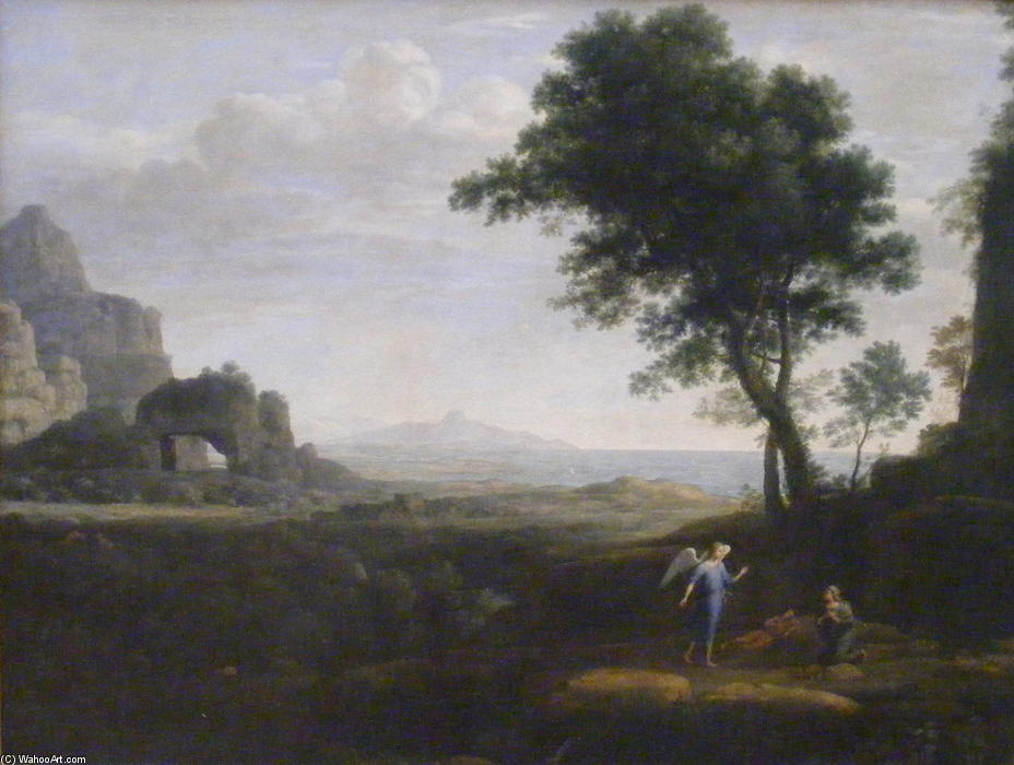 Wikioo.org - The Encyclopedia of Fine Arts - Painting, Artwork by Claude Lorrain (Claude Gellée) - Hagar and Ismael in the desert