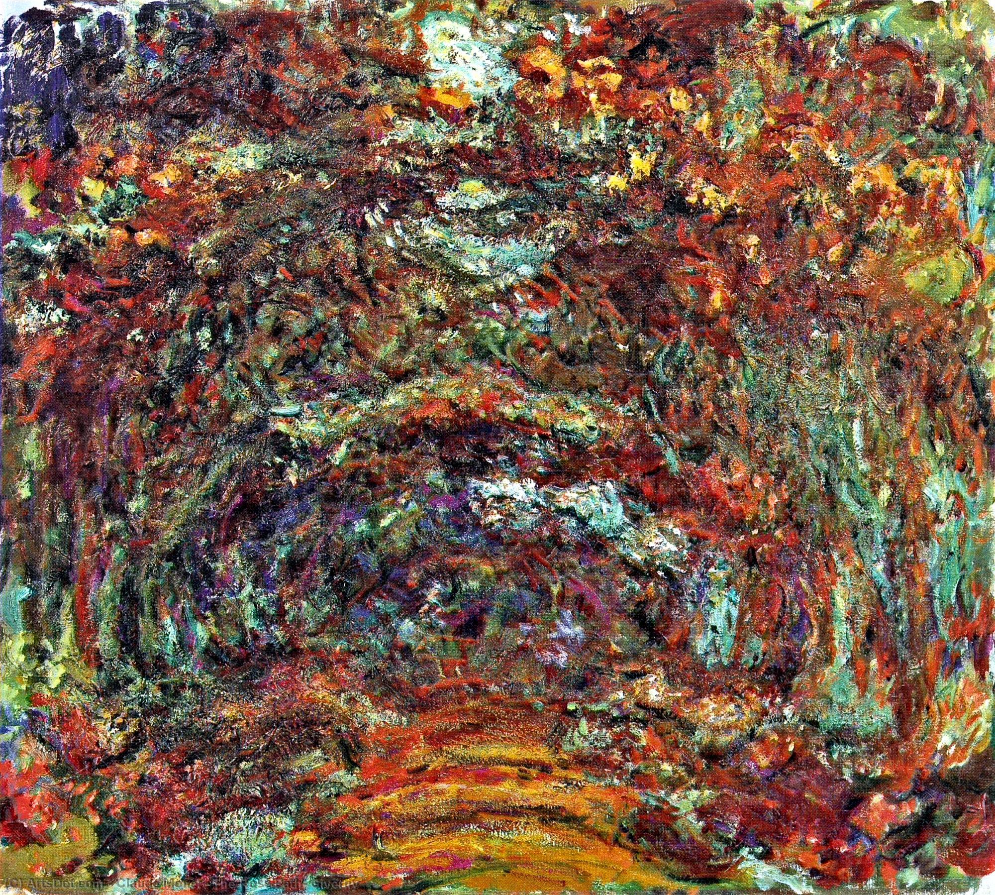 WikiOO.org - دایره المعارف هنرهای زیبا - نقاشی، آثار هنری Claude Monet - The Rose Path, Giverny
