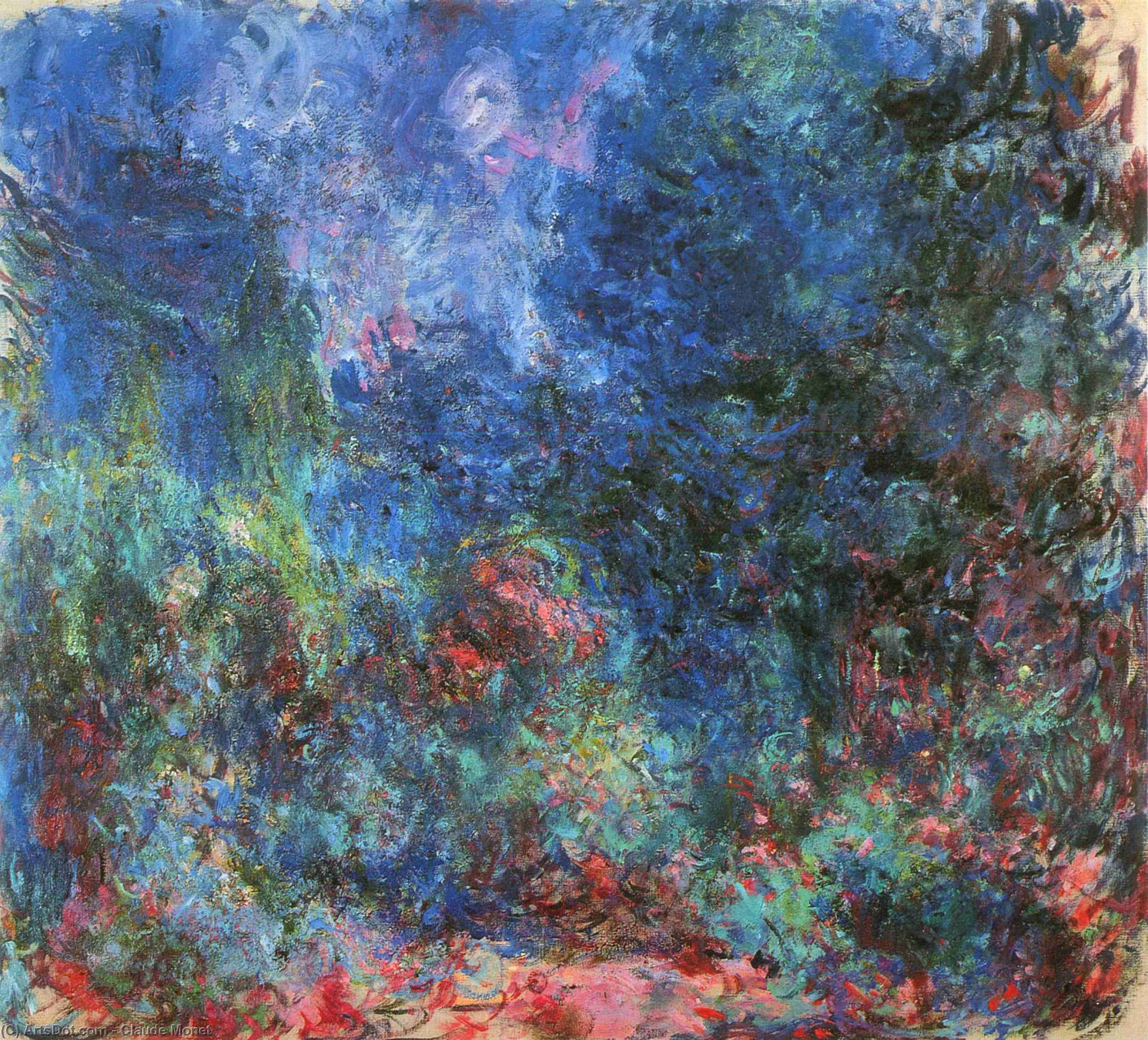 WikiOO.org – 美術百科全書 - 繪畫，作品 Claude Monet - 房子 在吉维尼 查看  从 玫瑰园
