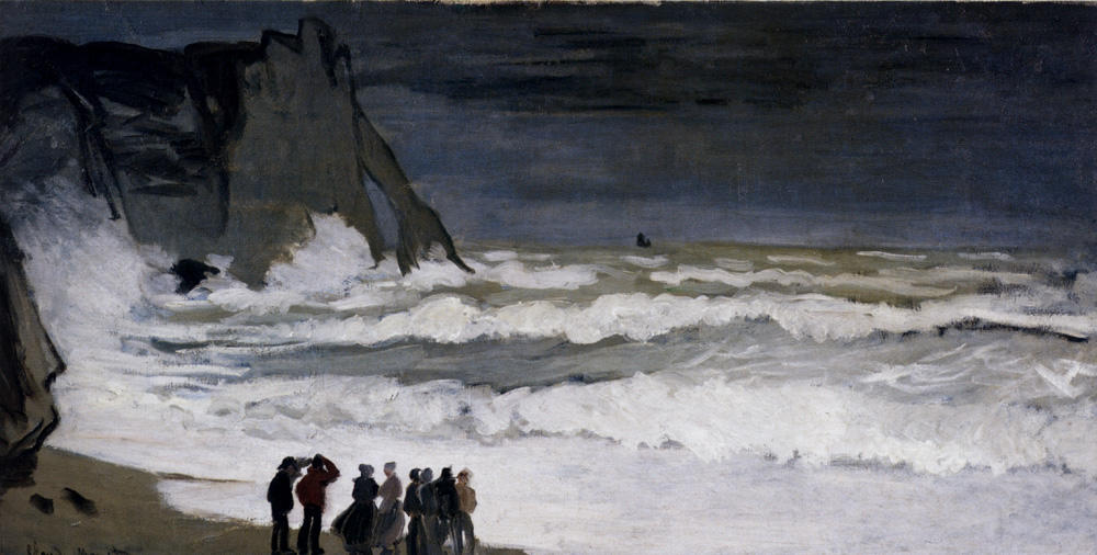 WikiOO.org - دایره المعارف هنرهای زیبا - نقاشی، آثار هنری Claude Monet - Rough Sea at Etretat