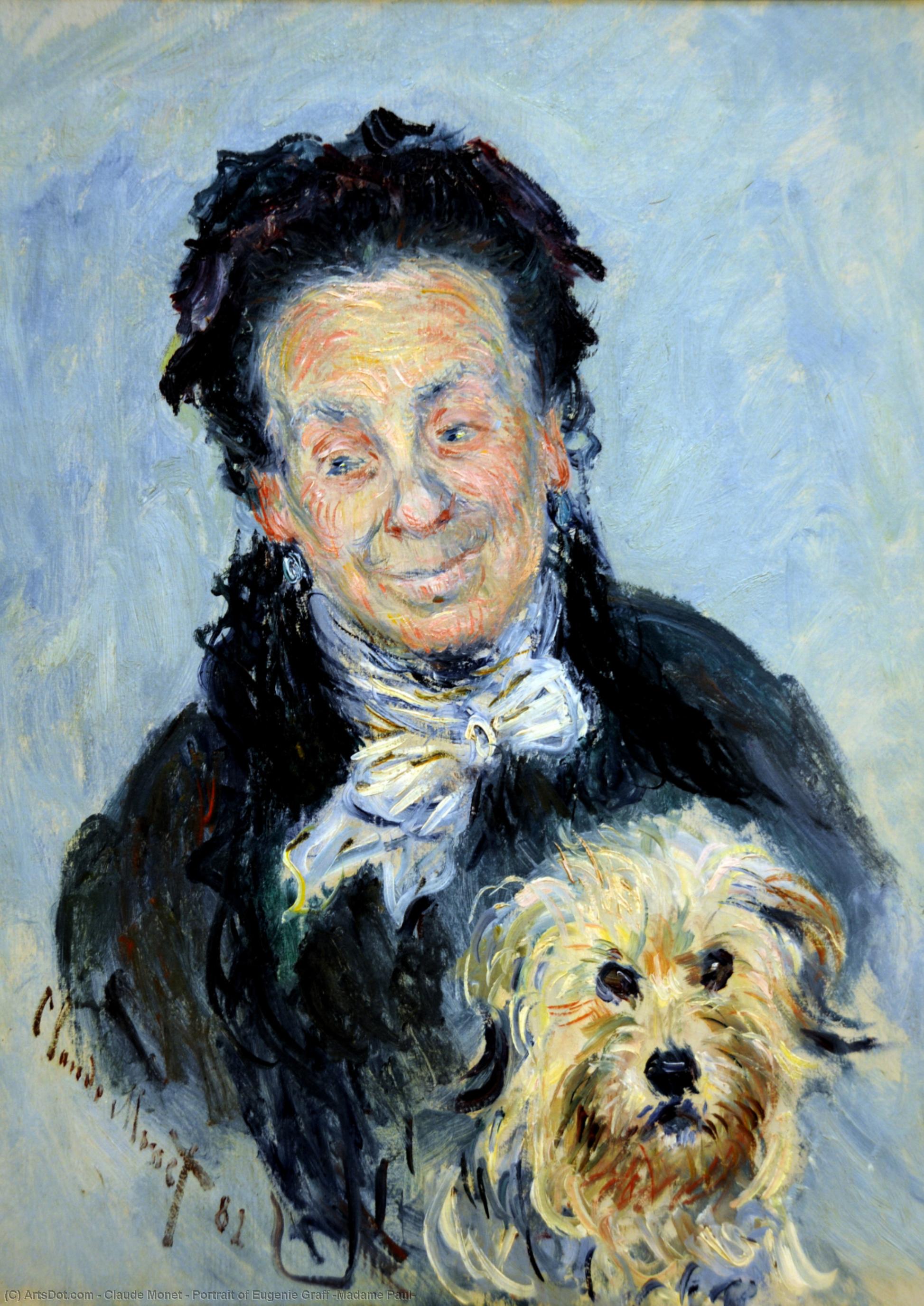 Wikioo.org - The Encyclopedia of Fine Arts - Painting, Artwork by Claude Monet - Portrait of Eugenie Graff (Madame Paul)